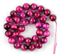 45 styles de perles en pierre naturelle rose rouge oeil de tigre fuchsia jade agate quartz perles fabrication de bijoux accessoires de bracelet à bricoler soi-même-oeil de tigre fuchsia-8 mm 44-46 p