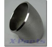 45 ° ° Tube Arche 60 mm courte Tube soudure V2 A Down Pipe Pantalons acier inox