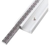 45 Types De Rails en T avec échelle Mobile/Fixe Fente De Rail en Aluminium T Gabarit De Rail D’Onglet avec Trous De Montage Pré-percés pour Scie à Table Outils De B, Movable 50CM