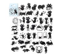 45 x / boîte autocollants pour ordinateur portable chats thèmes autocollants décoratifs animaux chatons pour scrapbooking