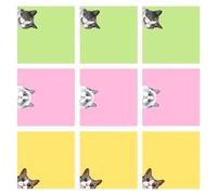 450 feuilles de papier note coloré auto-adhésif repositionnable bloc-notes pour écrire, journaliser, prendre des notes, 76 x 76 mm, adhésif puissant, bureau