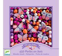 450 Perles en bois Papillons Djeco