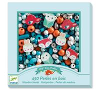 450 Perles en Bois Petits Animaux Djeco