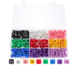 450 Pièces Marqueurs de Taille pour Cintres en Plastique, Colorées | Étiquettes Rondes à Code Couleur, Repérage Rapide des Tailles, pour Tops et Vestes en Boutique