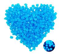 450 pièces Pierre Lumineuse, Caillou Galets Phosphorescent Pierres Décoratives de Pot de Fleur 9-13MM Jardin Decoration pour Le Routes, l'allée, la Cour, l'aquarium, Bleu