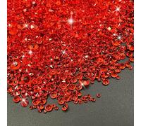 4500 *Artificiels Diamants 3 Tailles De Diamants Acryliques Rouge Pierres De Cristal Décoratives Convient Pour La Décoration De Mariage, Anniversaire, Noël, Fête De Famille (Rouge)