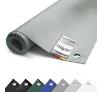(450g/m²) Bâche pour camion/PVC avec œillets, bâche en tissu de couverture (gris RAL7042, 3m x 16m)