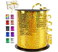 450m/ 500 Yards Or Bobine Ruban Bolduc,Ruban Paquet Cadeau Pour Emballage Métallique Brillant,Rubans De Ballon Pour Accessoire De Décoration & Bricolage Et Ballon Mariage Anniversaire Et Noël