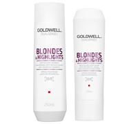 450ml Goldwell Dualsenses Blondes & Highlights Set (Shampoo 250ml + Conditioner 200ml)
