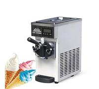 450W Single Flavor Commercial Ice Cream Maker,Machine À Glace Soft Commerciële,Machine À Glace De Table Pour Maison,Panneau LCD,Nettoyage Automatique,Pour Restaurants Et Boutiques,Desserts(White)