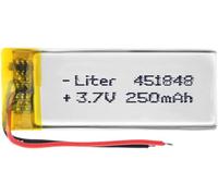 451848 LiPo Battery 3.7V 250mAh 0.925Wh 1S 5C for Rechargeable Electronics Mobile Phone Smartwatch GPS-Not Suitable for Radio Control 50 x 18 x 5 mm (250 mAh451848)