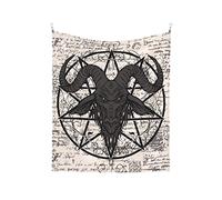 452 Tapisserie Tenture Diable Satan Cornes De Chèvre Pentagramme Rituel Tapisserie Murale Grande Tapestry Durable Tenture Murale Pour Chambres Cadeau Dortoir 152x130cm