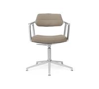 453 Rotating+ Chaise Pivotante avec Patins Aluminium/ Sable Foncé