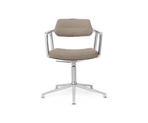 453 Rotating+ Chaise Pivotante avec Patins Aluminium/ Sable Foncé