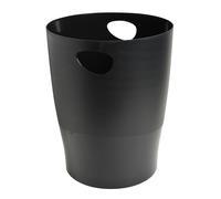 Exacompta Corbeille à papier ECOBIN Réf.453014D 15 L avec poignées opaque Noir