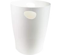 Exacompta - Réf. 45313D - 1 corbeille à papier, poubelle ECOBIN avec poignées - Volume 15 litres - Adaptées au bureau comme en Home office - Dimensions 26,3 x 26,3 x 33,5 cm - opaque Blanc