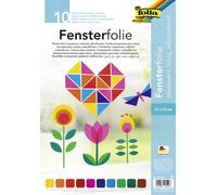 [455409] folia Pack 10 Film transparent pour vitrail 230 x 330 mm Assorti