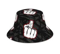 456 Unisexe Chapeau De Pêcheur Main Doigt du Milieu Vous Symbole Fuck Off Black Casquette À Visière Femme Homme Bords Arrondis Chapeau Pêche Large Bord Chapeau Pêche pour Plage Randonné Voyage