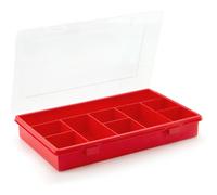 [457210] allit Boîte de rangement EuroPlus Basic 9 compartiments Rouge