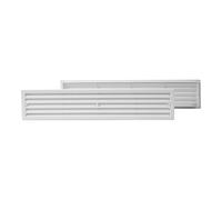 457x92 mm Rectangulaire Grille de Ventilation - Grille d'aération en Plastique - Blanc Bilatérale Grille