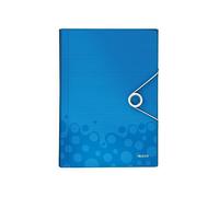 [45890036] LEITZ Classeur Ménager Trieur WOW A4 PP 6 compartiments Bleu Métal