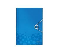 [45890036] LEITZ Classeur Ménager Trieur WOW A4 PP 6 compartiments Bleu Métal