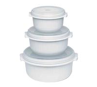 [459061200] emsa Set de 3 Cocottes Micro Family Micro-Onde 0,5/1,0/1,5 L Blanc