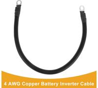 45cm 4 AWG Batterie Onduleur Cable 5/16" Batterie Cable étamé Cuivre Noir OT Type 1 Pc