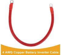 45cm 4 AWG Batterie Onduleur Cable 5/16" Batterie Cable étamé Cuivre Rouge OT Type 1 Pc