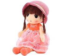 45CM Poupée de Chiffon Fille Mignonne Jouet en Peluche Bébé Douce Doudou Poupée Ornement Maison Mini-Princesse Chapeau de Naissance Anniversaire Valentin Noël, A05