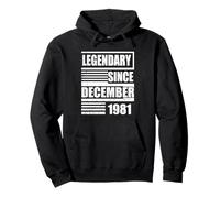 45e Anniversaire légendaire Depuis décembre 1981 Citation d'anniversaire Sweat à Capuche