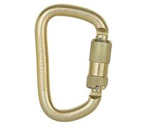 45KN Mousqueton Crochet Acier Anneau D Vis Verrouillage Rock Escalade Doré