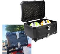 45l 55l 65l 80l 100l Boîte arrière pour moto en aluminium, étui de rangement à double serrure, coffre pour casque, coffre pour moto, noir, 100L