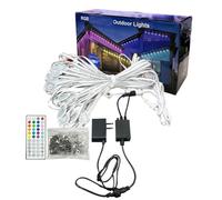 45m,Guirlandes Lumineuses extérieures pour Avant-toits de 15/30/45/60/75 m, lumières de Jardin RGB décoratives, guirlandes LED étanches IP67 avec télécommande pour décorations d'halloween et de Noël