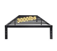 45minBedFrame Cadre de lit plateforme de 35,6 cm, sommier à montage facile, lattes en acier robuste, sans bruit, pas besoin de sommier tapissier, très grand lit/lit double/double (jumeau)
