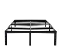 45MinST Cadre de lit à rangement maximal de 45,7 cm, plateforme renforcée, très résistant de 1 587,6 kg, assemblage facile, sommier à lattes en acier, sans bruit, pas besoin de sommier tapissier (lit