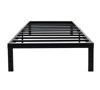 45MinST Cadre de lit renforcé de 35,6 cm, très résistant de 1 587,6 kg, sommier à montage facile, lattes en acier, sans bruit, pas besoin de sommier tapissier, lit jumeau/grand lit/très grand lit (lit