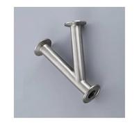 45mm 1.75" Pipe OD 2" Tri Clamp Oblique Y Shaped 3 Way SUS 304 Stainless Fitting Spliter Homebrew Beer Wine