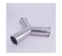 45mm 1.75" Pipe OD 2" Tri Clamp Y Shaped 3 Way SUS 304 Stainless Steel Fitting Spliter Homebrew Beer Wine