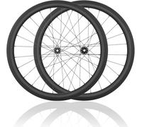 45MM,Ensemble De Roues De Vélo De Route en Fibre De Carbone 700C Hauteur 28/32/35/38/42/45/50/55/60/65MM Axe Traversant Frein À Disque Center Lock pour Cassette 8/9/10/11/12 Vitesses