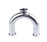 45mm Pipe OD 2" Tri Clamp U Shaped Bend 3 Way SUS 304 Stainless Fitting Spliter Homebrew Beer