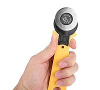 45mm Poignée Rotatif Cutter, Soft Grip Confortable Boucle de Rotation pour Tissus Papiers et Mousses