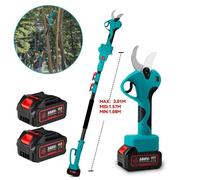 45mm Sécateur électrique sans fil sur perche, Sécateur pour branches hautes - ONEVAN - 2X 3AH Batteries