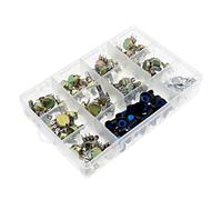 45Pcs WH148 Single Potentiometer Kit Box B1K 5K 10K 20K 50K 100K 500K 1M with knobs Single potentiometer set Shaft Nuts MQXFCZUX