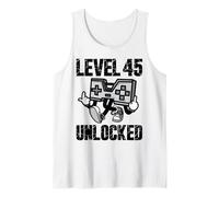 45th Birthday Anniversary 45 Years Gamer Level 45 Unlocked Débardeur
