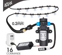 45W 0.2MM Kit de brumisation pompe auto-amorçante système de refroidissement d'arrosage jardin patio irrigation minuterie contrôle système de brumisateur extérieur pour serre de trampoline N