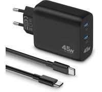 45w 2-Port Fast Usb C Charger For Samsung Galaxy S25 S24 S23 S22 S21 Ultra Fe 5g S20 S10, A55 A54 A53 A52 A25 A15, Z Fold 5/4, Note 20/10, Usbc Plug Ac Adapter And Type C Cable 2 M