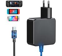 45W Charger for Switch/Steam Deck/Switch Lite/OLED,45W/39W 2H Fast Charger Adapter 15V/2.6A,20V/2.25A Charger for Switch/Lite/Steam Deck with 5.9ft/1.8m Cable-Support TV Mode