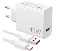 45W Chargeur Rapide avec 6A Câble USB C 1M pour Redmi Note 17 15 Pro 14 13 | Chargeur pour Turbo-Charge pour Xiaomi Pad 7 6 11 Lite Redmi Pad SE Pro 15C 14C 13C 12 A3 pour POCO M8 X7 M7Pro C85 C75 C65