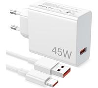 45W Chargeur Rapide avec Câble USB C 1m pour XiaoMi Redmi Note 15 14 5G 14 Pro, Chargeur Turbo pour Xiaomi Pad 6 5 Redmi Note 14 13 12S 12 POCO Pad M6 Mi 10T Pro Lite Redmi 15 5G Redmi 15C POCO M7